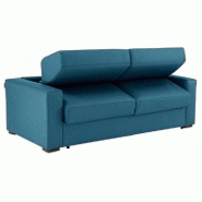 Canapé-lit convertible DREAMER 140cm - système ouverture express - matelas 16cm - tweed bleu azur_1