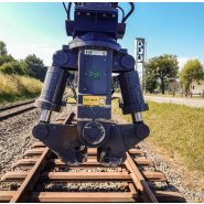 Cisaille coupe-rail mobile - mécanisme de rotation 360° - pour rails courants - dès 17 t - 2'300 kg_1