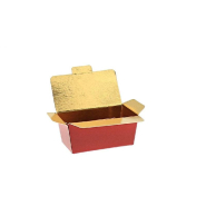 Mini ballotin rouge intérieur or - 40g - 7,6x3,6x3,4cm - par 50 - Fabriqué en France - Recyclable et biodégradable_1