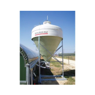 Silo d'aliment d'élevage déplaçable à vide avec cône axial translucide - Ø2325 - Capacité entre 6 et 9m3_1