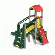 Structure de jeux combinées - 1 tour avec passerelle - Gamme Néo - NEO11214I - CREA EQUIPEMENTS_1