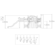 Structure multi-jeux pour enfants 5 à 12 ans - Kimber - Réf. 8061778 - Hags_1