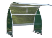 Abri modulable pour 6 vélos - Toit en polycarbonate alvéolaire - Tube galvanisé à chaud_1