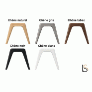 Bureau de Direction Rail en verre - Bralco. - 240, Verre transparent, Chêne blanc_1