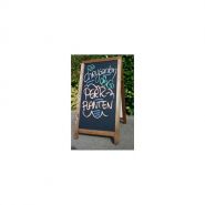 Stop trottoirs - Sigma - chevalet ardoise tréteau cadre bois - format visuel 920x550mm_1