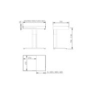 Table à langer pour handicapé - Granberg - électrique à hauteur variable, largeur 140 cm, 343_1