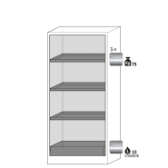 Armoire de sécurité Q-DISPLAY-30 - modèle Q30.195.086.WDFW - réf 32781-060-30049 - Type 30 - stockage substances dangereuses inflammables_1