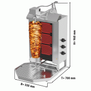 Machine à kebab (grill döner) 3 brûleurs électrique_1