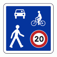 Panneau B52 - Entrée d'une zone de rencontre_1