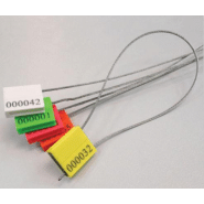 Scellé Câble galvanisé Tête PE 26x21x7 mm L 250 mm - Tige Ø 1.5 mm - Orange_1