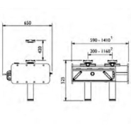 Vérin de bord de fosse oléopneumatique gd à double vérin 15 t, modèle standard - agd 3156_1