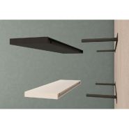 Etagère murale bois noir L80 x P 20 x H2.8 cm_1