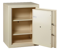 Coffre-fort haute sécurité - clé et combinaison - double parois acier 50mm - beige_1