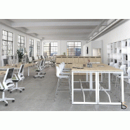 Table haute Star - Mobel Linea - Blanc 9010, 120, Chêne moyen_1