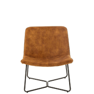 Chaise lounge RATRI - Velours ocre, pieds métal noir - Design industriel et confort optimal_1