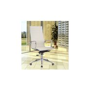 Fauteuil de bureau 126 - pivotant, dossier haut, similicuir de qualité, accoudoirs chromés_1