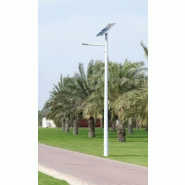 Lampadaire urbain solaire combi 2 / led / 40 w / 6520 lm / en aluminium et acier galvanisé thermolaqué