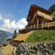 Structure bois de soutènement adaptée aux mouvements de terrain