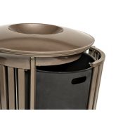 Poe Litter - Poubelle publique - Landscape - Aluminium moulé et extrudé - 34 gallons - Ouverture de fente 29