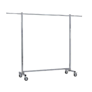 Portant droit L149cm + 2 rallonges 25cm - barre ronde - hauteur totale 155cm_1