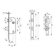 Serrure encastrable pour porte d'intérieur - NF Z/BR 1 clé - Acier embouti - Mécanisme à 1 tour - Réversible sans démontage_1