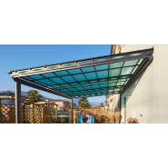 Allupergola - Pergola en aluminium personnalisable avec toit incliné et couverture en polycarbonate_1