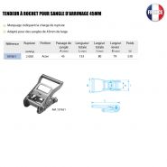 Tendeur d'arrimage - Berra MS - à rochet en acier pour sangle de 45mm - modèle ARSATA45_1