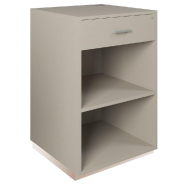 Comptoir Vertigo T01 avec tiroir MDF naturel et taupe 60x60x93cm_1