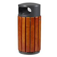 Corbeille publique à poser ou fixer - 40 ou 60 L - Fabrication française - ZENO_2