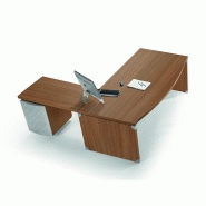 Bureau de direction XTIME WORK - QUADRIFOGLIO - avec retour sur caisson porteur - Plateau jusqu'à 200 cm_1