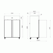 Armoire réfrigérée positive 1200L 2 portes INOX AFI Collin-Lucy_1
