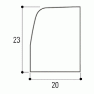 Bordure béton T4 réduite - longueur 1,00m - Fabemi - non franchissable_1
