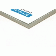 Cadre nickel - aluminium design - 10 x 15 cm - couleur gris - verre minéral 2 mm_1