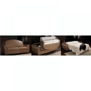 Canapé Club Deluxe convertible 2-3 places - ouverture express 120x190 cm en cuir vachette_1