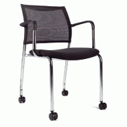 Fauteuil visiteur avec accoudoirs et empilable So Côme - Z30, Roulettes_1