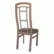 Lot de 2 chaises Karine - hêtre massif naturel, simili cuir crème - fabrication française_1