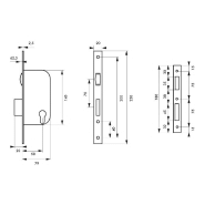 SERRURE ENCASTRABLE POUR PORTE D'ENTRÉE À ROULEAU V/BR_1