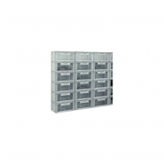 Bac gerbable norme Europe Allibert 56 litres - porte battante transparente - 2366851502_1