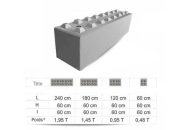 Bloc béton empilable largeur 0.6m - transportable avec crochets de levage Artéon_1