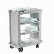 Chariot de change ergonomique en polyéthylène monobloc - Avec ou sans porte - Dimensions 1200 × 565 × 1260 mm_1