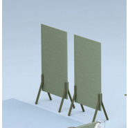 Cloison de Séparation en Tissu LAY 80 - Référence 7995 FR108 - 4 Finitions - Pieds Métal Fabriquée en Italie_1