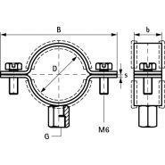 Colliers de fixation inox Walraven France - diamètre 15 à 18 mm avec isogaine en caoutchouc EPDM - 31179018_1