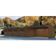 4 box + 1 abri Douglas  - BOX013 - Fabrication française, épaisseur 48 mm, bonne isolation thermique_1