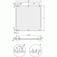 SCHROFF Face avant, profil en U, Refrofit Shielding, 3 U, 84 CV, 2,5 mm, alu, face avant anodisée, face arrière conductrice_1