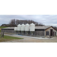 Silo d'aliment d'élevage à cône axial translucide - Capacité 9 et 22m3 - Ø2325 - Star_1