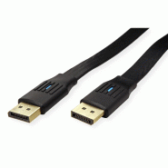 VALUE Câble DisplayPort plat v1.4, DP M - DP M, noir, 5 m_1