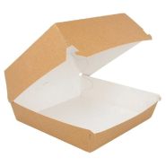 Boîte hamburger carton brun intérieur blc 17,5x18x7,5cm - par 50_1