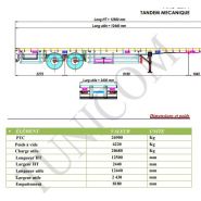 Plateau tandem simple - remorque plateau pour poids lourd - tunicom - ptc 26900 kg_1