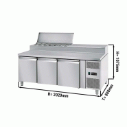 Saladette réfrigérée à capot - 3 portes GN 1/1 avec 10 bacs GN 1/3_1