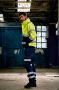Veste Hi-vis Fontaine - Réf: YHVP209 - Imperméable, respirante avec doublure amovible et bandes rétro-réfléchissantes_1